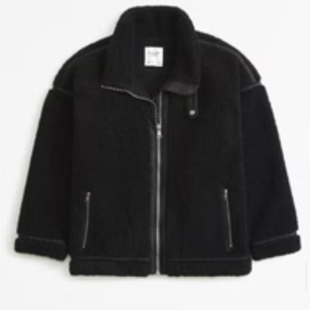 Abercrombie & Fitch - Brand New Black Sherpa Coat - XL